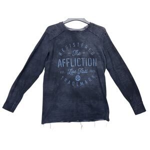 Affliction Thermal Shirt XL Long Sleeve Live Fast Graphic Top Vintage